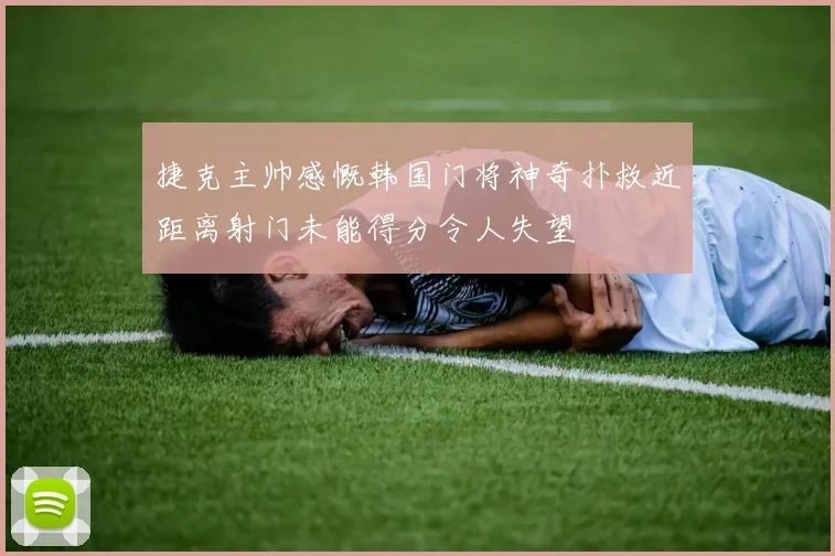 捷克主帅感慨韩国门将神奇扑救近距离射门未能得分令人失望